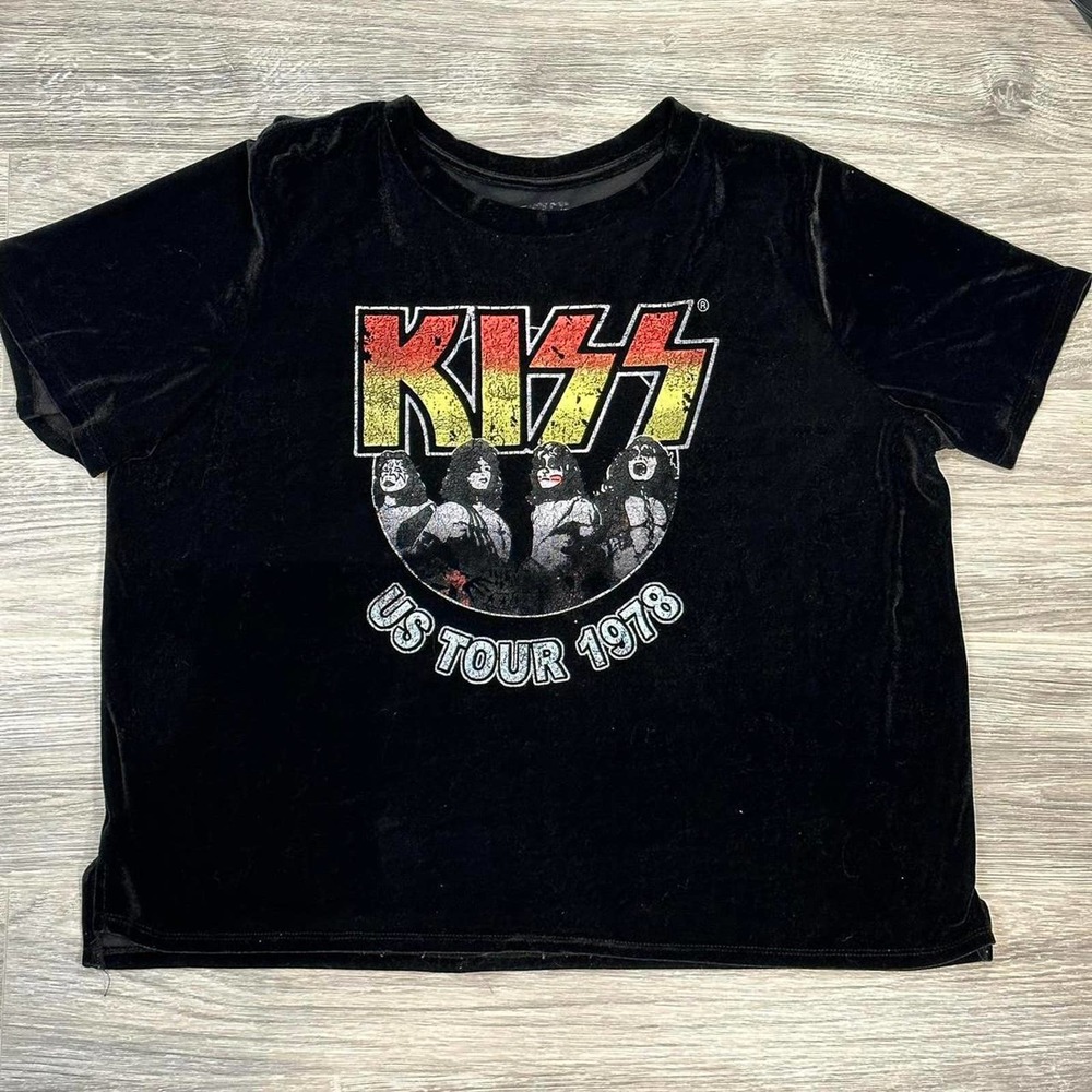Kiss Band US Tour Shirt 1978 Velvet Black Tee Shirt XL